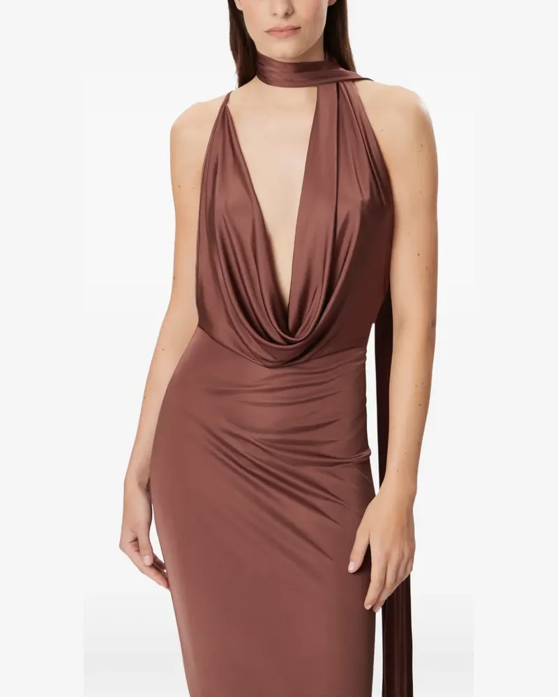 Amazuìn halterneck draped dress - Braun Braun