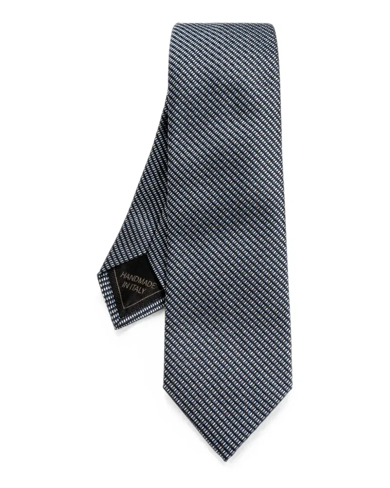 Brioni patterned silk tie - Blau Blau