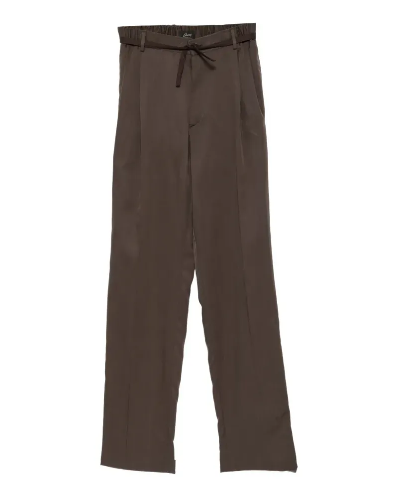 Brioni silk drawstring trousers - Braun Braun