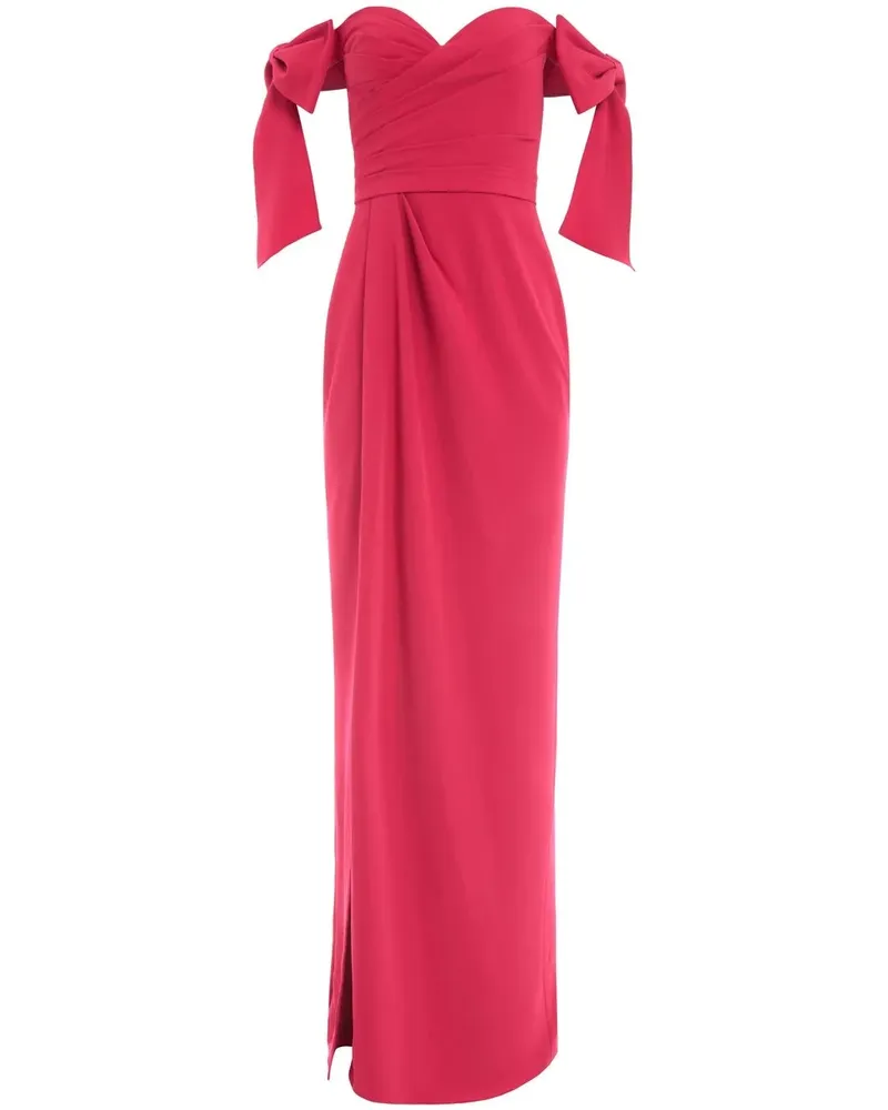Marchesa Schulterfreies Abendkleid - Rosa Rosa