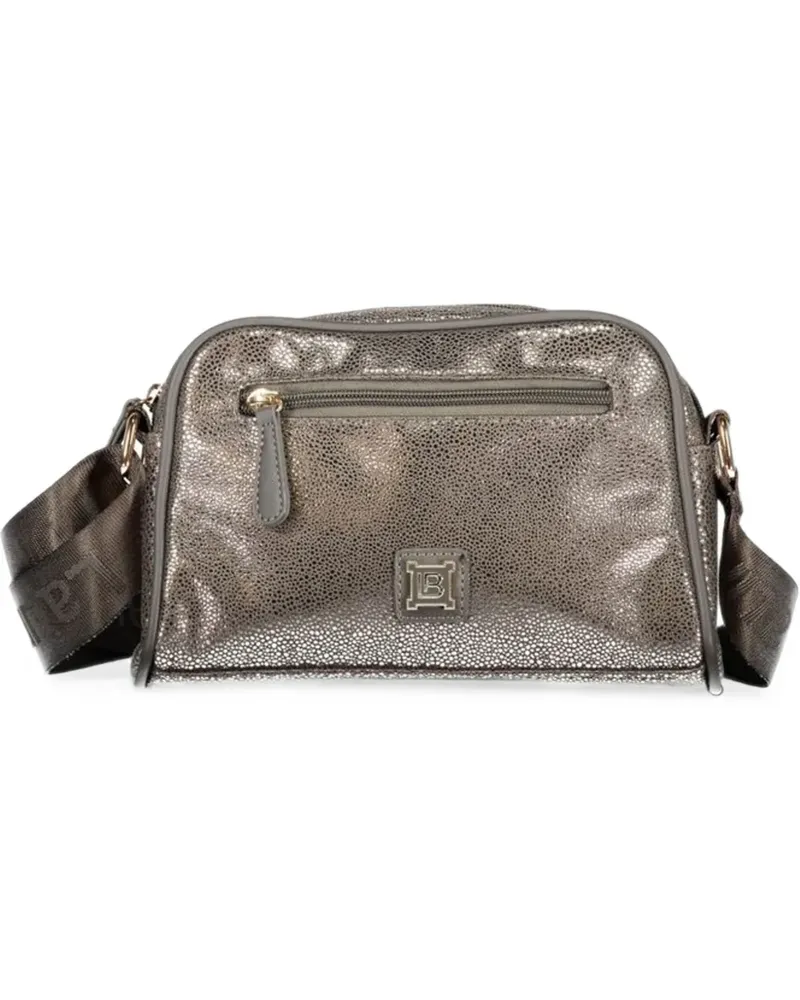 Laura Biagiotti logo-plaque crossbody bag - Grau Grau