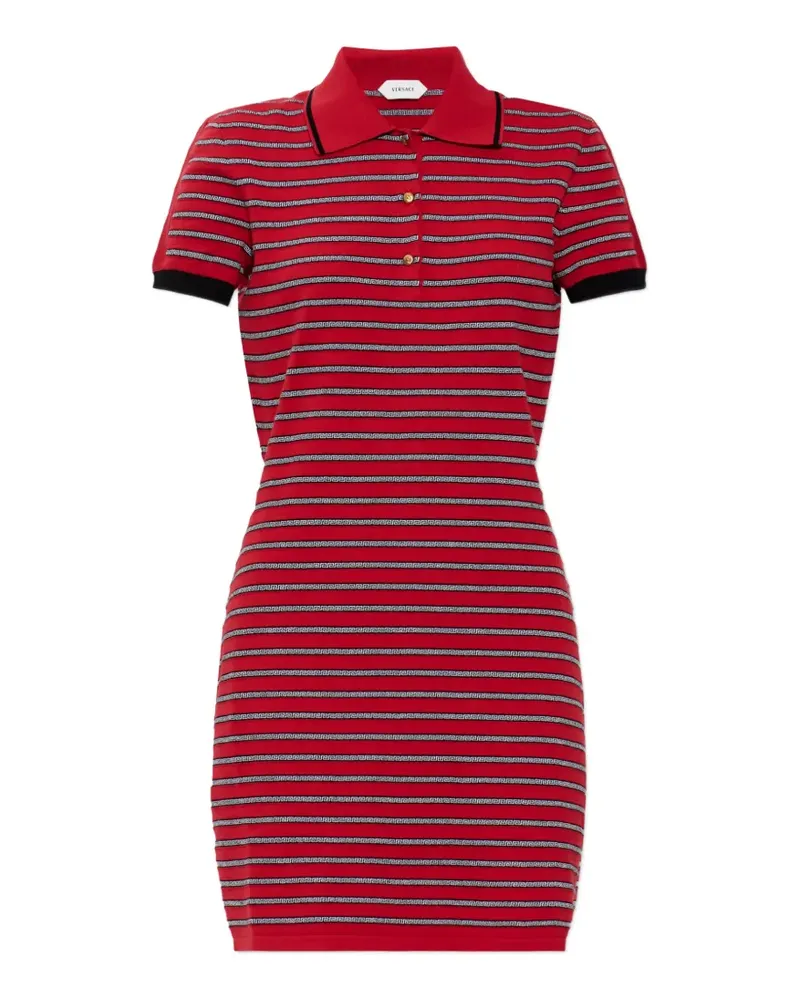 Versace Greca-pattern striped mini dress - Rot Rot