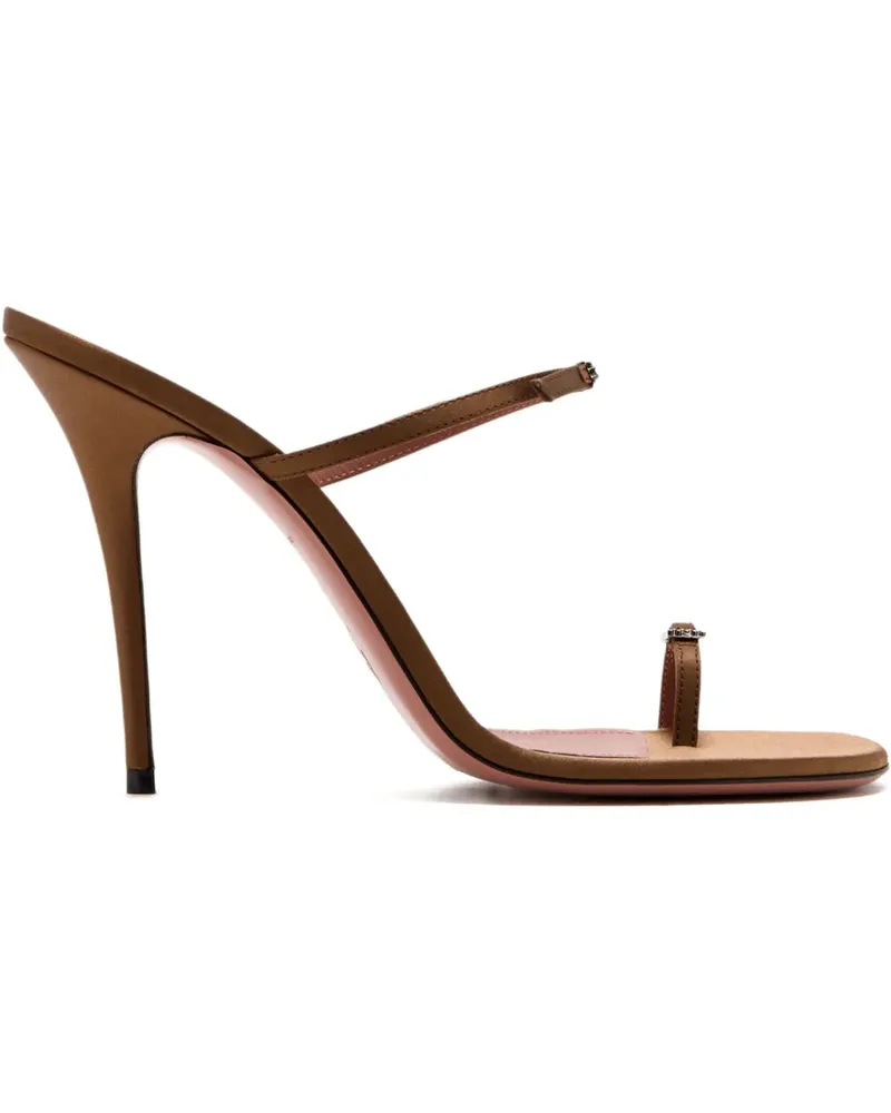 Amina Muaddi 105mm Adut crystal-buckle sandals - Braun Braun