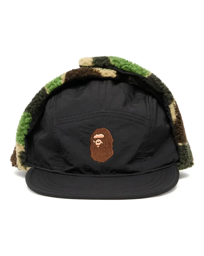 BAPE Puffy Flight Baseballkappe mit Camouflagemuster - Schwarz Schwarz