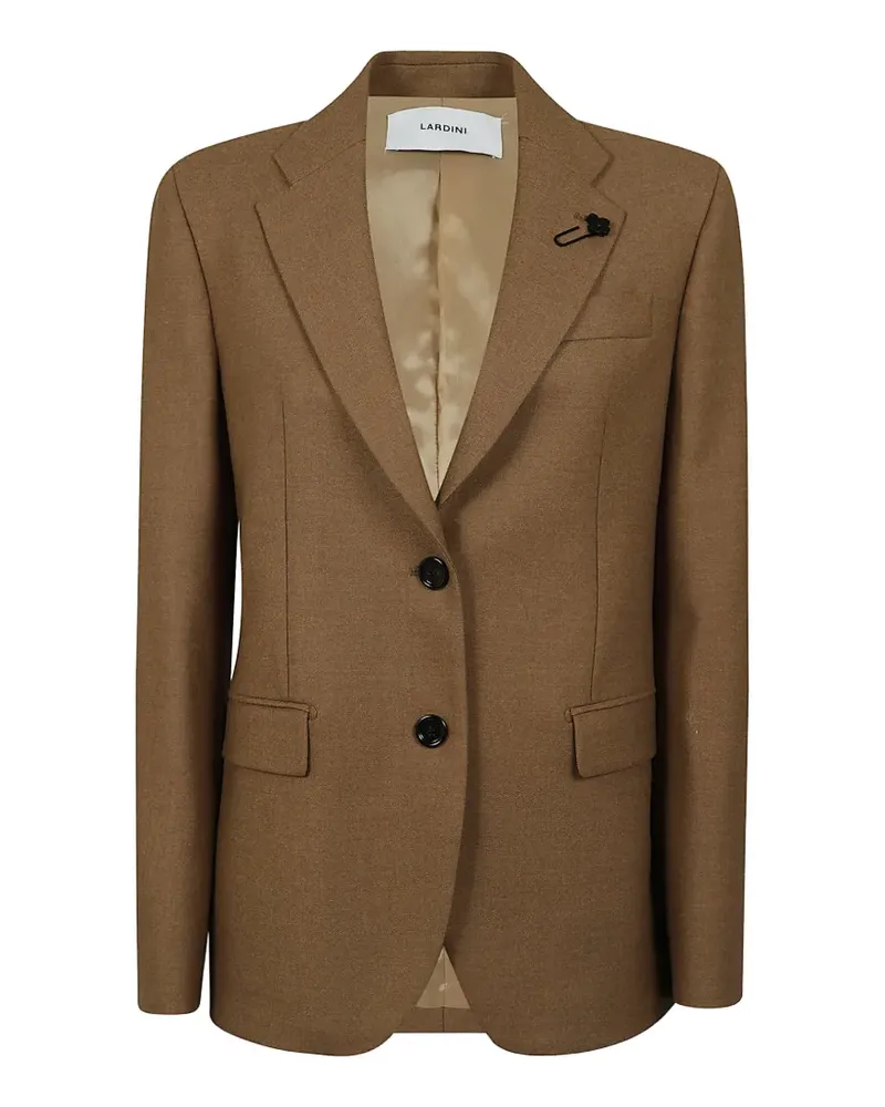 LARDINI regular-fit single-breasted blazer - Braun Braun