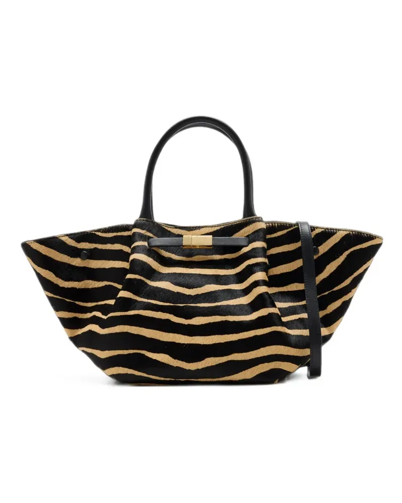 DeMELLIER The Midi New York Tote Bag mit Zebra-Print - Nude Nude