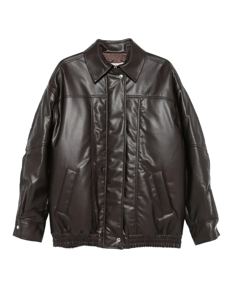Aniye By Bomberjacke mit Knopfverschluss - Braun Braun