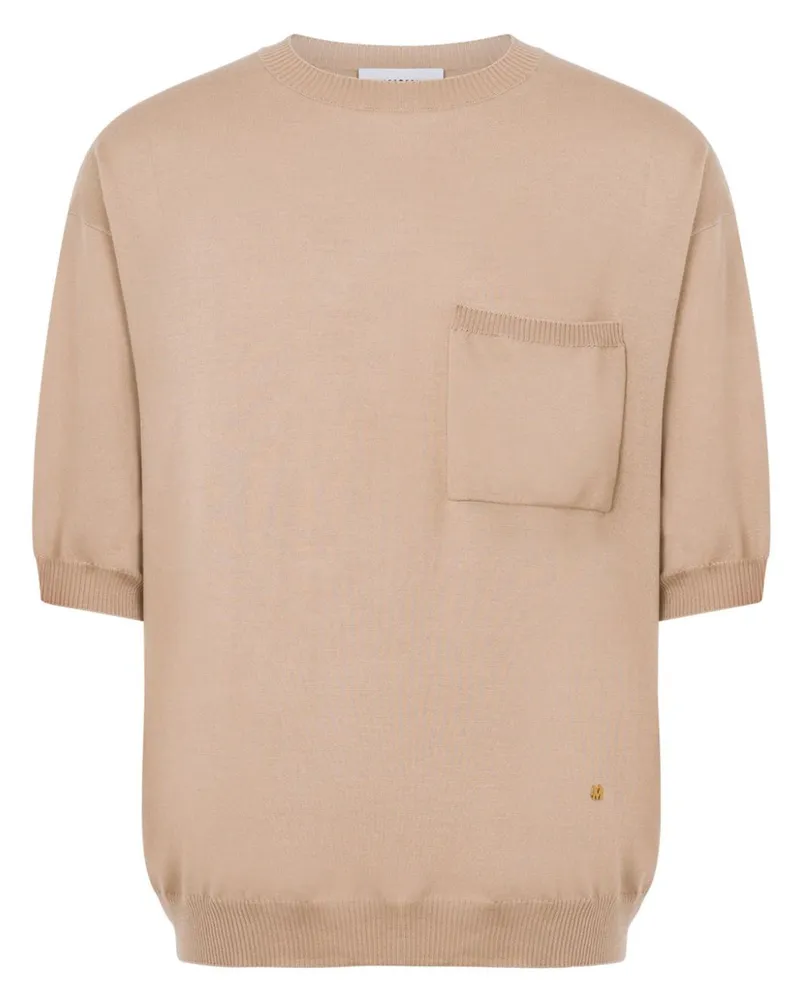 Moschino Fein gestricktes T-Shirt - Nude Nude