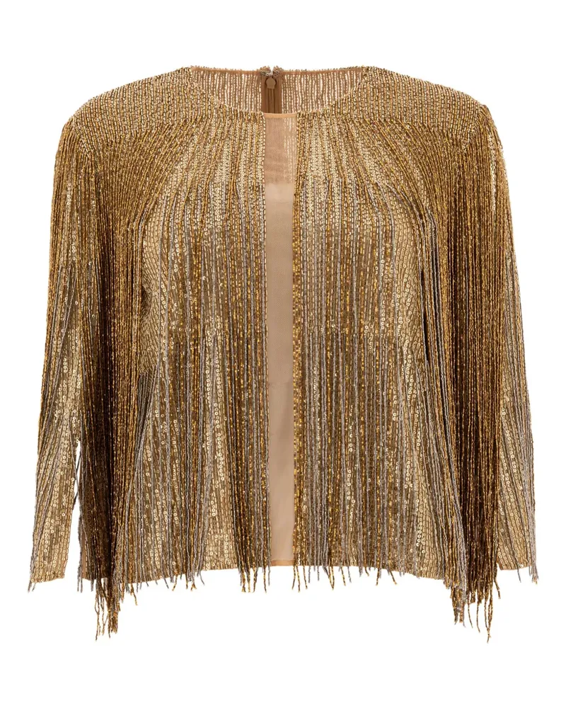 Elie Saab Bluse mit Fransen - Gold Gold