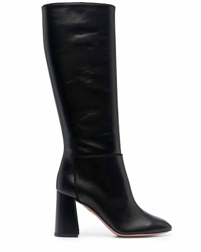 Aquazzura Stiefel mit poliertem Finish Schwarz