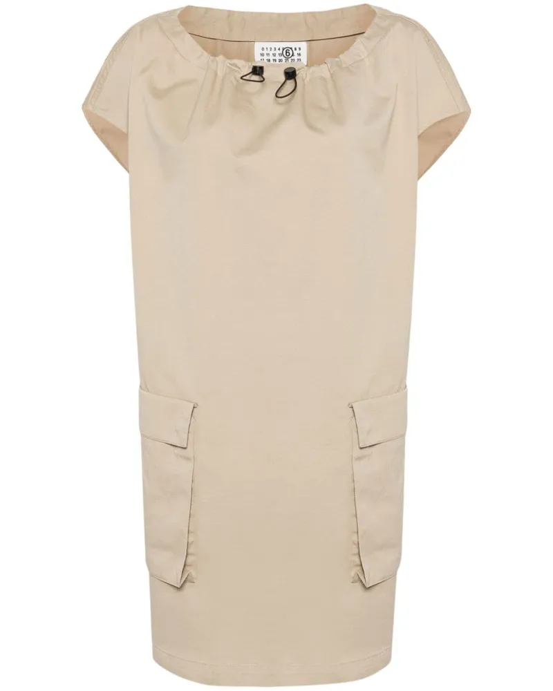 Maison Margiela Minikleid aus Popeline - Nude Nude
