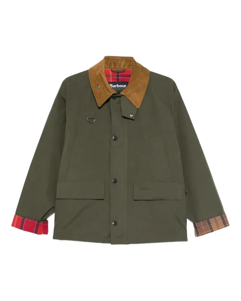 Barbour corduroy-collar plaid jacket - Grün Grün