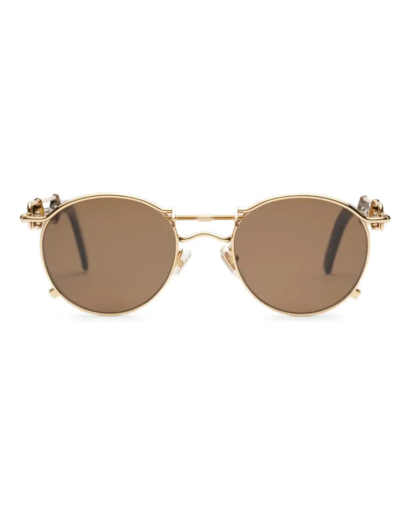 Jean Paul Gaultier Sonnenbrille mit rundem Gestell - Gold Gold