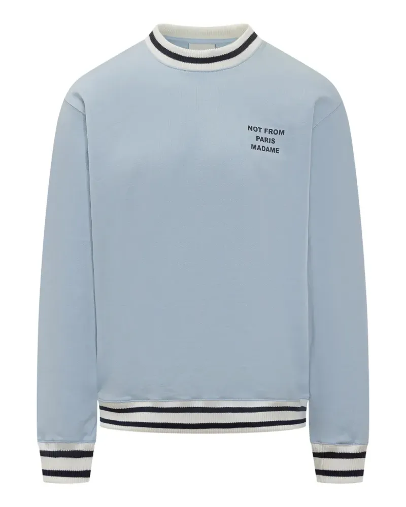 Drôle de Monsieur slogan-print sweatshirt - Blau Blau