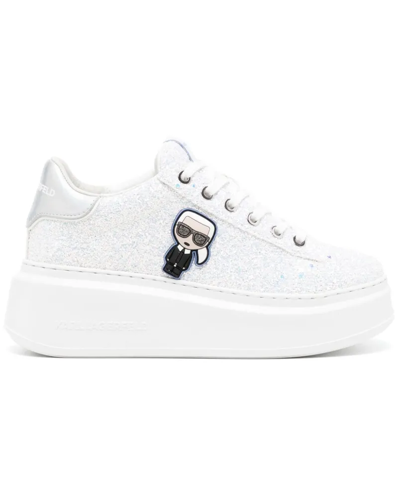 Karl Lagerfeld Sneakers mit Glitter - Weiß Weiß