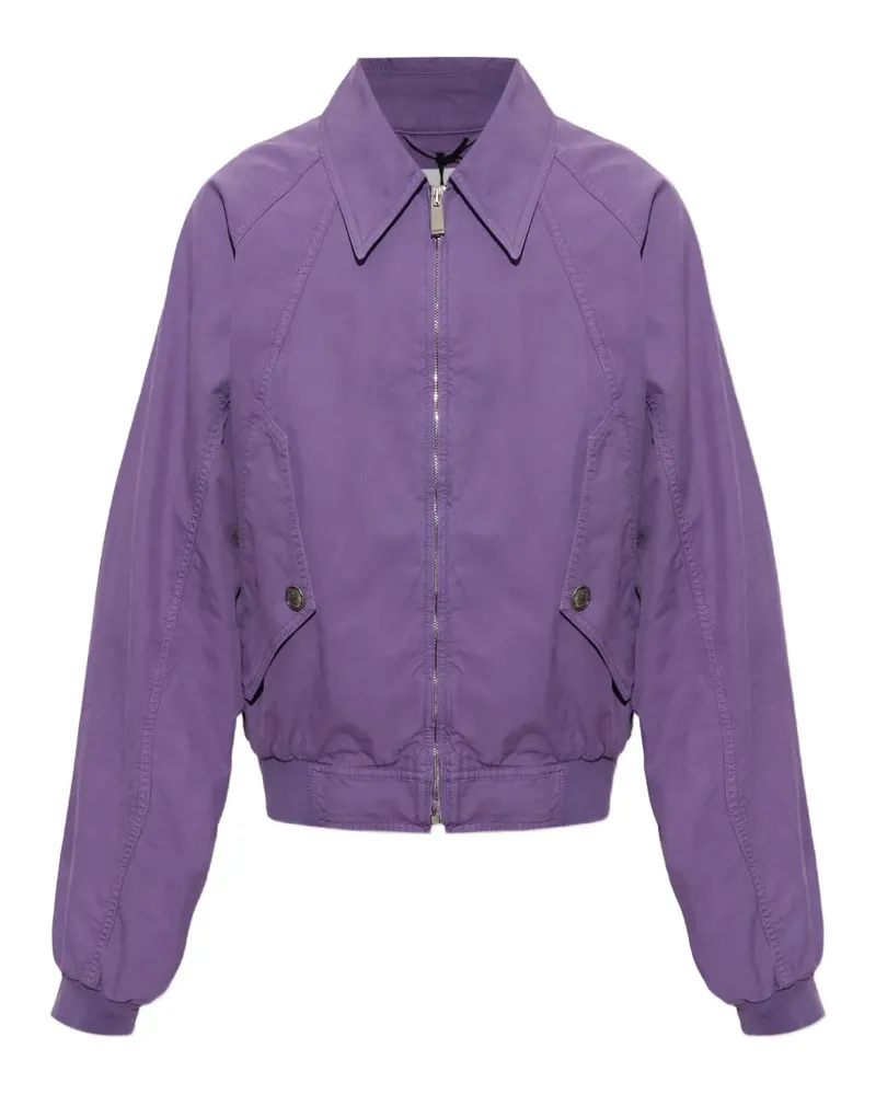 Versace Medusa embroidered zip-up jacket - Violett Violett