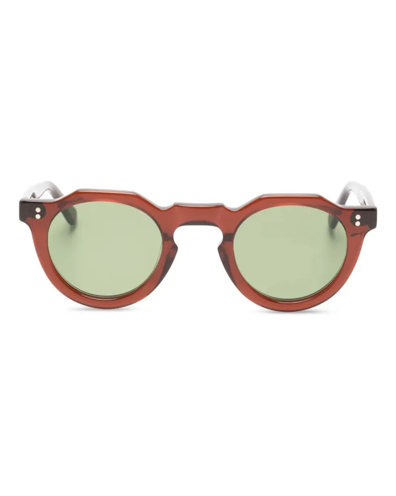 Lesca Runde Pica Sonnenbrille - Braun Braun