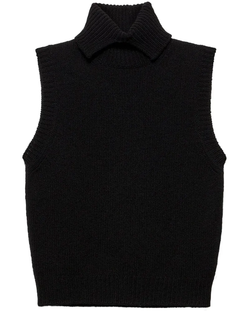 Prada Kaschmirpullover mit Rollkragen - Schwarz Schwarz