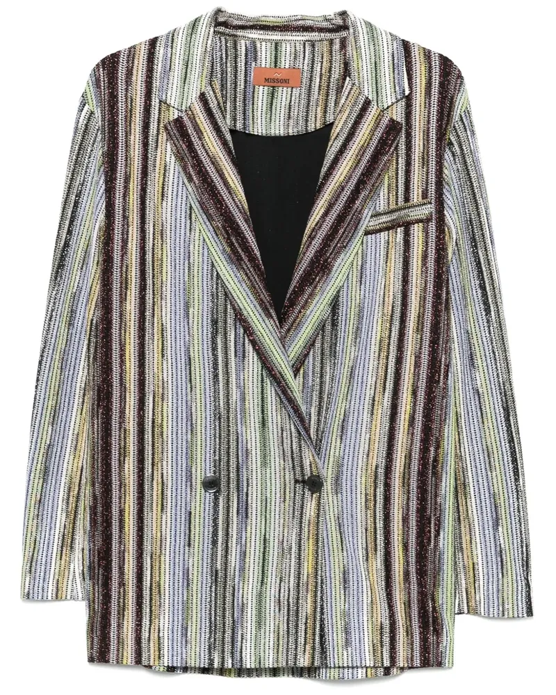 Missoni Gestreiftes Lamé-Sakko - Grün Grün