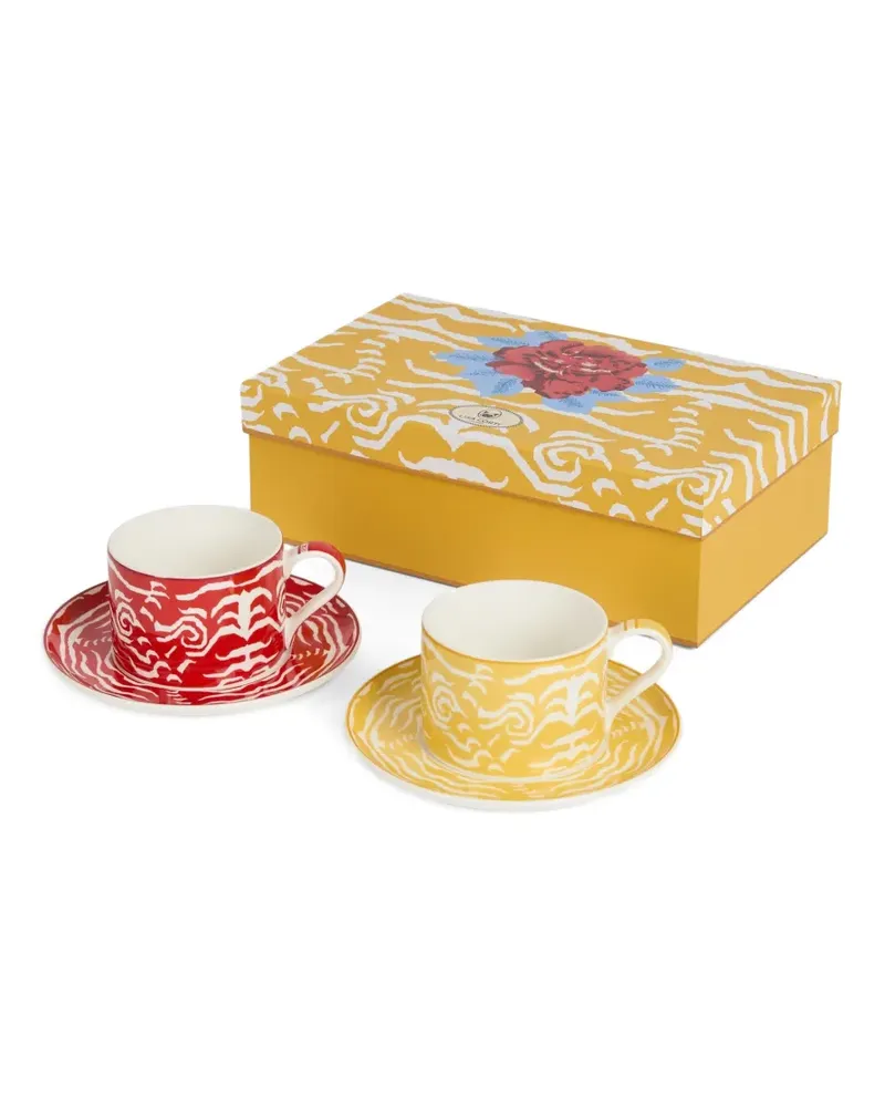 Lisa Corti Gemustertes Teeservice (2er-Set) - Rot Rot