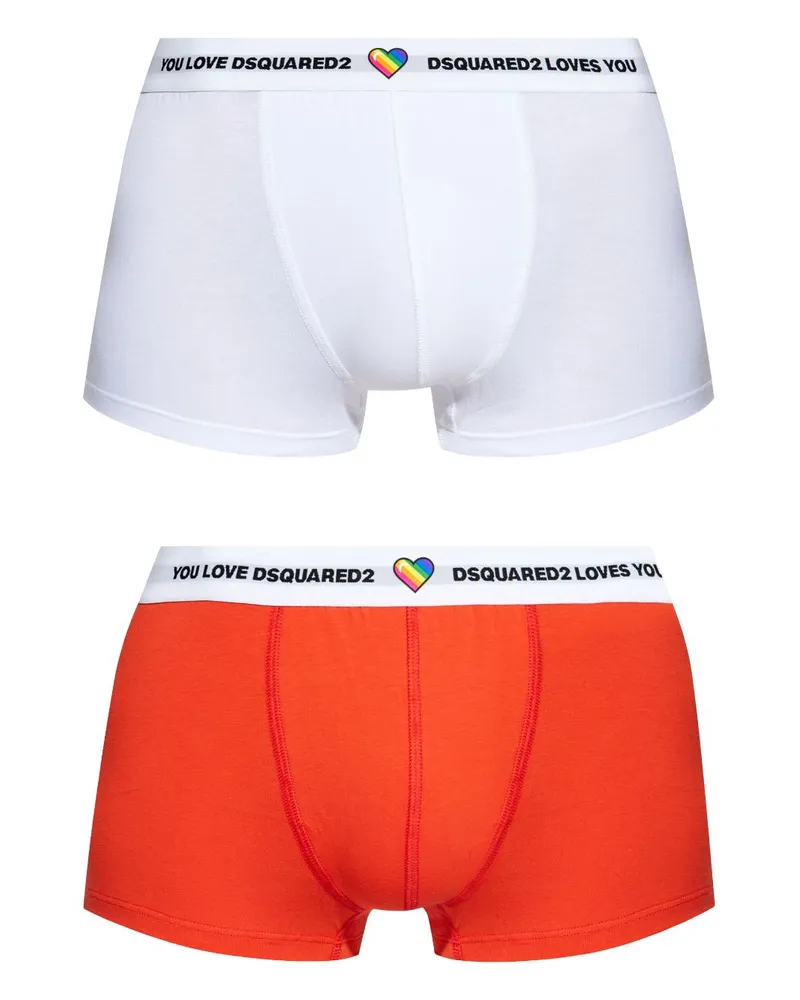 Dsquared2 Pride Boxershorts (2er Set Weiß