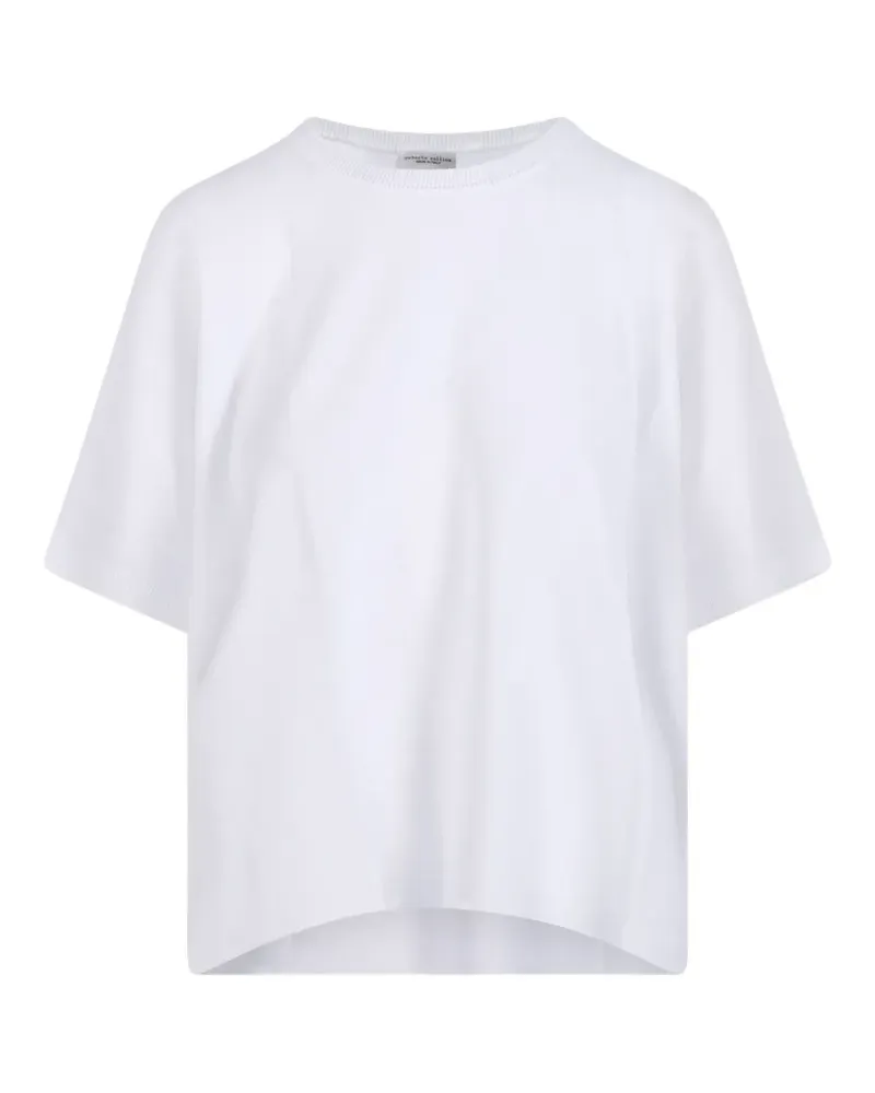 Roberto Collina T-Shirt mit Rundhalsausschnitt - Weiß Weiß