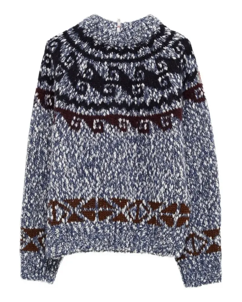 Moncler Fair Isle-knit sweater - Blau Blau