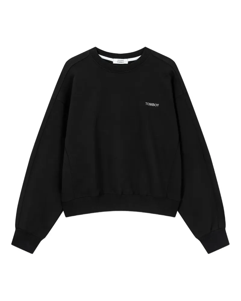 STUDIO TOMBOY logo-embroidered sweatshirt - Schwarz Schwarz