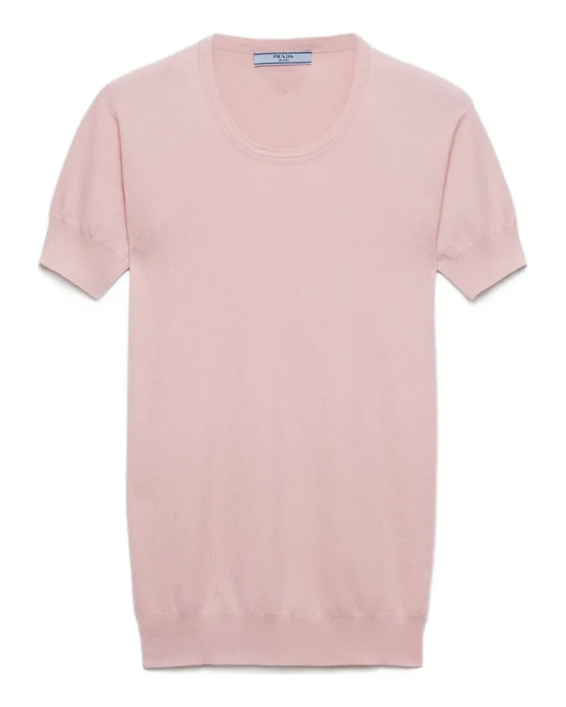 Prada Gerippter Pullover - Rosa Rosa