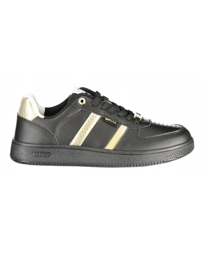 Gas Sneakers mit Logo-Schild - Schwarz Schwarz