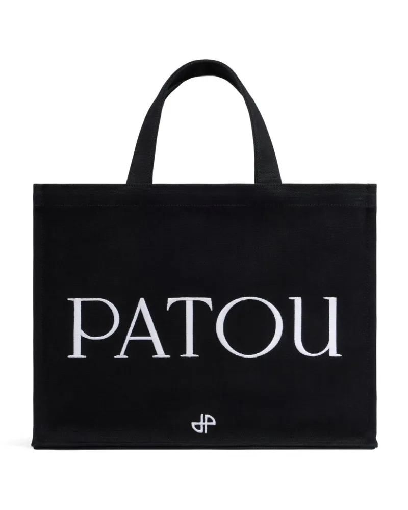 Patou Mittelgroßer Shopper mit Logo-Print - Schwarz Schwarz