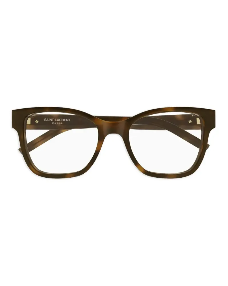 Saint Laurent logo-detail glasses - Braun Braun