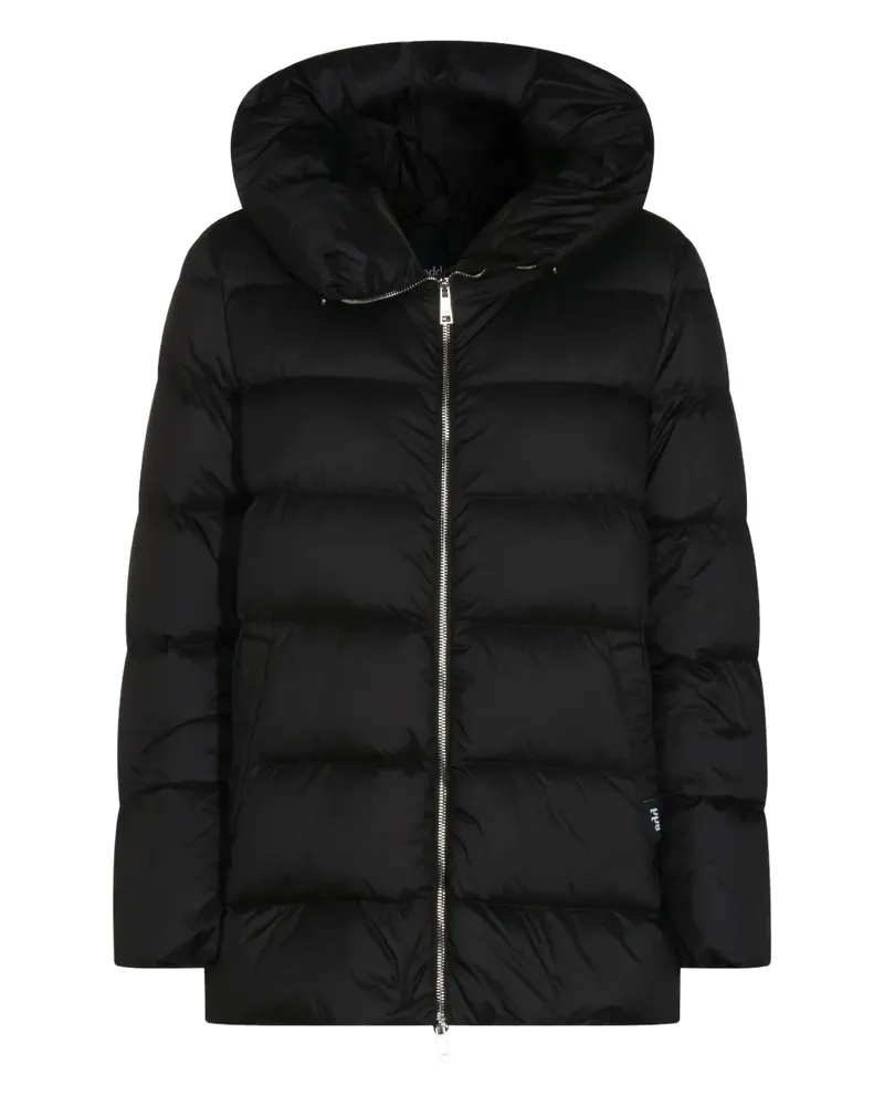 ADD hooded zip coat - Schwarz Schwarz