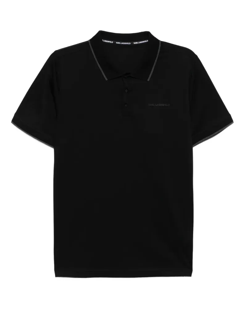 Karl Lagerfeld Poloshirt mit Logo - Schwarz Schwarz