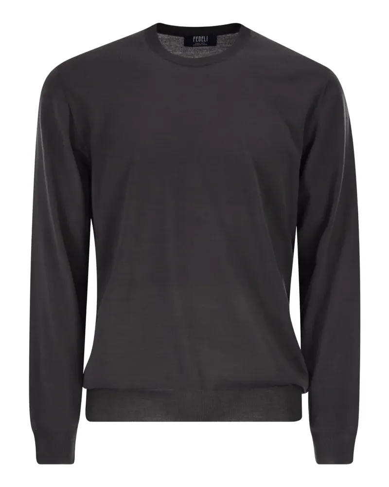 Fedeli Pullover mit rundem Ausschnitt - Grau Grau