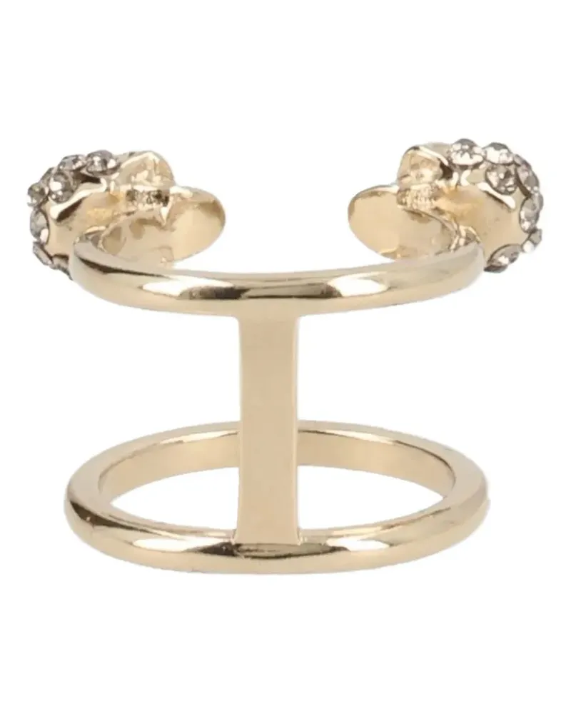 Alexander McQueen skull-motif double ring - Gold Gold