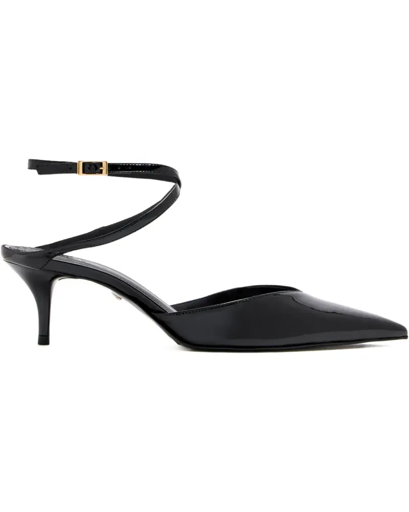 Schutz Spitze Elise Pumps mit Knöchelriemen 65mm - Schwarz Schwarz