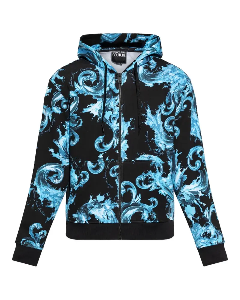 Versace Jeans Barocco-print hoodie - Schwarz Schwarz