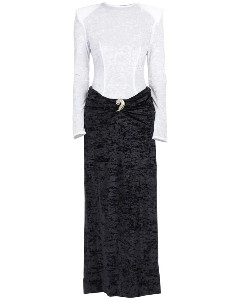 Rowen Rose Zweifarbiges Maxikleid - Schwarz Schwarz