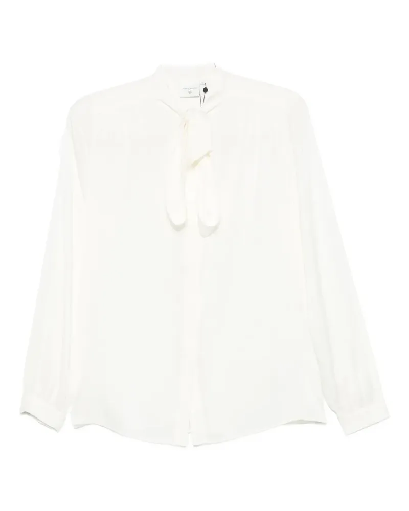 ANDIATA pussy-bow blouse - Weiß Weiß