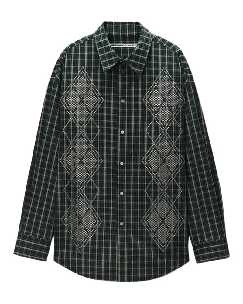 Alexander Wang Argyle Oversized-Hemd - Grün Grün