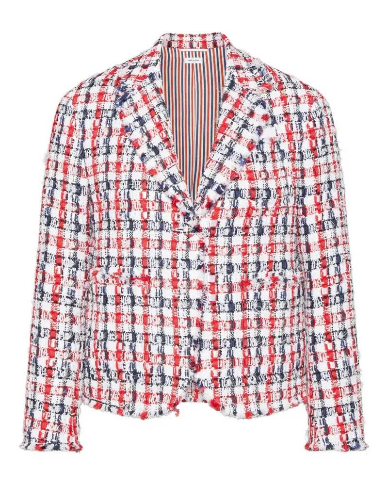 Thom Browne Kariertes Tweed-Sakko - Rot Rot