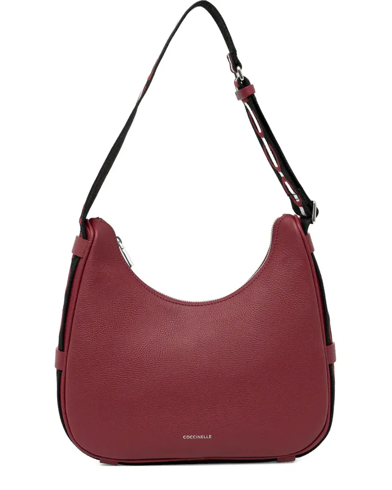 Coccinelle zip-fastening logo-strap tote bag - Rot Rot