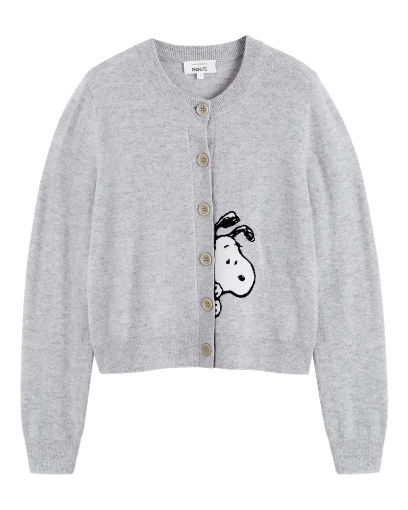 Chinti & Parker x Peanuts Snoopy Peekabow Cardigan - Grau Grau