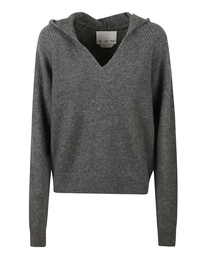 Sa Su Phi Pullover mit Raglanärmeln - Grau Grau