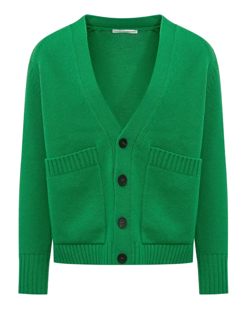 Studio Nicholson Cardigan mit V-Ausschnitt - Grün Grün