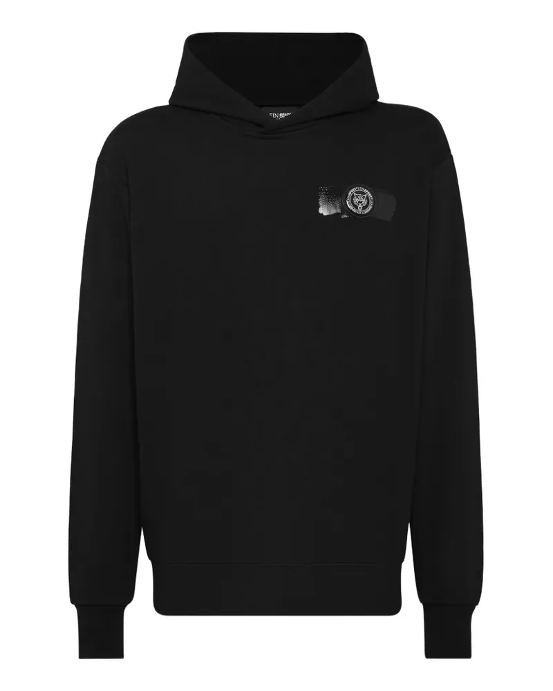 Philipp Plein tiger-patch hoodie - Schwarz Schwarz