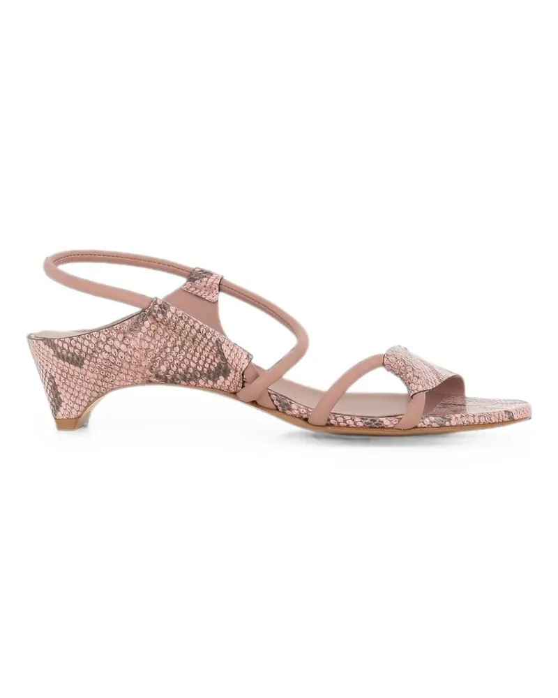 Roberto del Carlo snakeskin-effect slingback sandals - Rosa Rosa