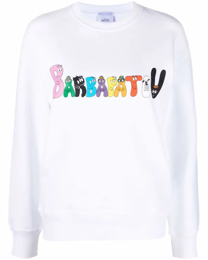 Patou Sweatshirt mit Logo-Print - Weiß Weiß