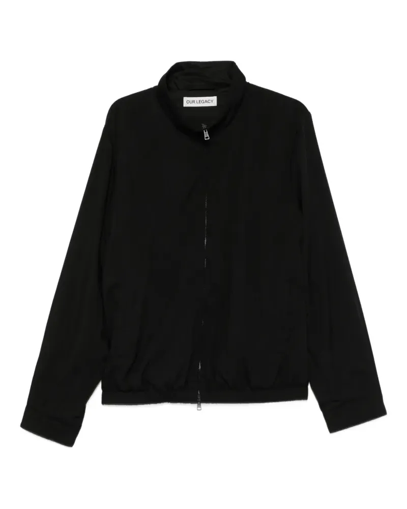 Our Legacy Drapierte Casino Twill-Jacke - Schwarz Schwarz